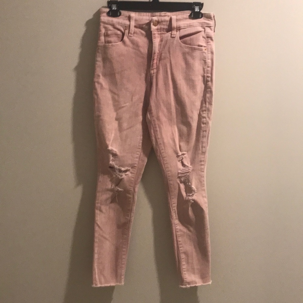 Universal Threads Factory Distressed Jeggings Siz… - image 1